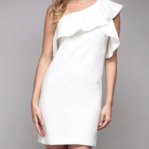 white one shoulder dress